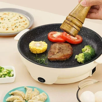חשמלי מחבת מחבת בתנור נייד שאינו דביק גריל פריי אפייה משולבת הצלי בסיר לבישול סטייק, ברביקיו כלי מטבח