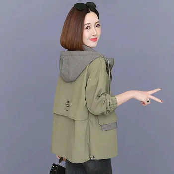 [בשורה/איכות גבוהה] מעיל קצר של נשים 2023 האביב והסתיו באמצע בגילאי אמא עליונה מעיל קוריאני גרסה מעיל רוח מגמה