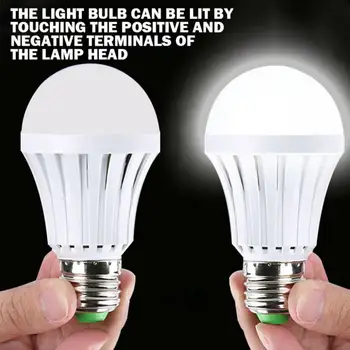 סוללת חירום LED הנורה 5/7/9/12w הנורה ניידת זרקורים חכם חירום נורת תאורה ביתית