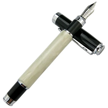 דיוק שנהב צלולואיד השיש דה וינצ ' י סדרת מתכת 22KGP בינוני הציפורן בעט נובע מקצועי כלי כתיבה כלי כתיבה עט מתנה