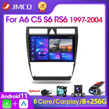 JMCQ 2 Din 4G+WiFi רדיו במכונית עבור אאודי A6 C5 1997-2004 S6 RS6 נגן מולטימדיה אנדרואיד 11 ניווט GPS ראש יחידת 2din Carplay