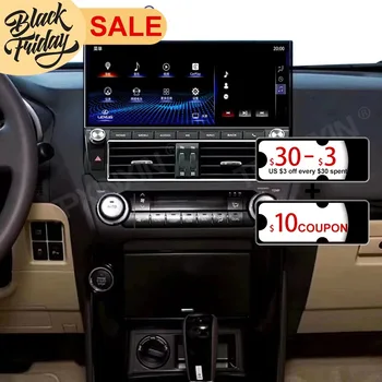 128G אנדרואיד 10 PX6 DSP עבור טויוטה פרדו 2014 2015 2017 DVD GPS ניווט לרכב רדיו במכונית וידאו סטריאו משולבת CarPlay המארח