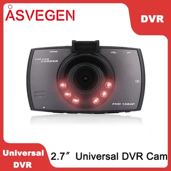 Asvegen DVR המכונית קאם דש כפול עדשת המצלמה Full HD 1080P 2.7