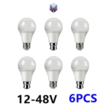 6pcs/lot DC/AC 12V-60V LED נורת E27 B22 מנורות 10W קשית עבור סולארית Led נורות 12 וולט מתח נמוך מנורת תאורה