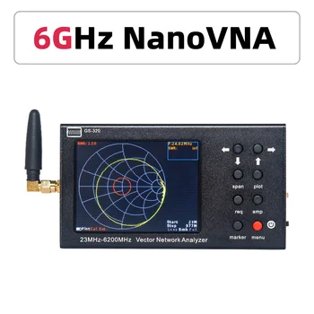 חדש 3.2 אינץ LCD 6GHz NANOVNA וקטור Network Analyzer אנטנה מנתח 23MHz-6200MHz