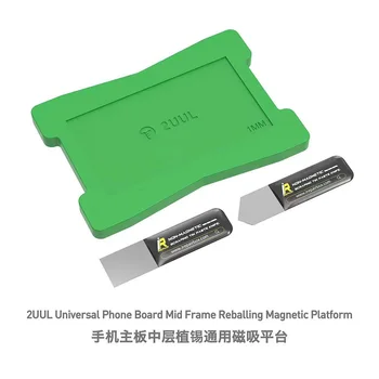 2UUL BH11 טלפון לוח אמצע מסגרת Reballing מגנטי פלטפורמה Mainboard מעבד שבב IC נטיעת פח תבנית סיליקון תיקון שטיח