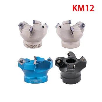 KM12 45 מעלות חותך טחינה דיסק KM12-50-22-4T KM12-63-22-4T CNC מעטפת פנים כלי כרסום להשתמש קרביד מוסיף SEKT1204 SEHT1204