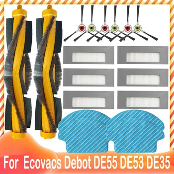 תחליף Ecovacs Debot DE55 DE53 DE35 שואב אבק רובוטי הראשי מברשת צד כיסוי מסנן Hepa סמרטוט בד סמרטוט חילוף קיט