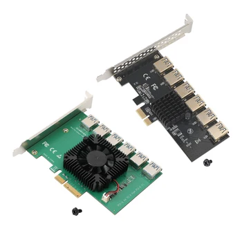 Artudatech PCIE 1 עד 6 PCI Express X4-20Gb ל-6*USB3.0 Extender קמה כרטיס מתאם כרייה