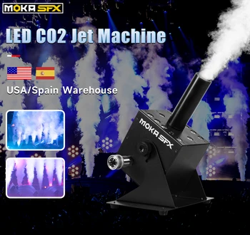 מוקה 12x3w LED CO2 מכונה סילון Co2 הקפאה סילון Canon הבמה השפעה Co2 מכונת ערפל עם חינם 6M גז Co2 צינור על הבמה די ג ' יי תאורה