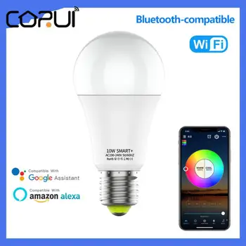CORUI WiFi Bluetooth Smart מנורה חכמה הנורה RGB לבן חם תומך אלקסה הבית של Google עוזר שליטה קולית