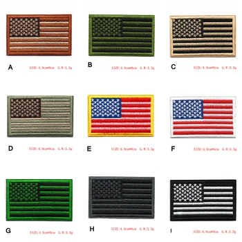 רקום בחוט הדגל האמריקאי רקומה טלאי פטריוטי ארה 