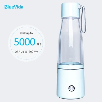 Bluevida מקס 5000ppb מים מימן גנרטור SPE&PEM כפול תא מימן בקבוק מים עם ידית גדולה סוללה סגנון נסיעות