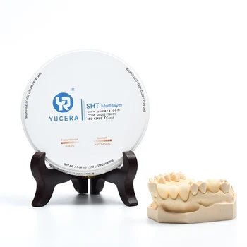 Yucera שיניים Zirconia חומרים גיליונות Preshade שיניים CAD CAM Zirconia בלוק