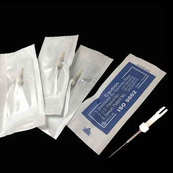 100 יח ' 1-שיניים כרטיס מחטים קבוע איפור 1R מחטים מקצועי Biotouch פסיפס קעקוע מכונת