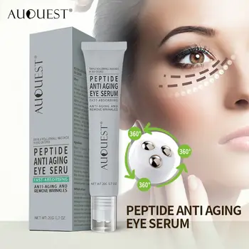 AuQuest פפטידים אייג באופן מיידי קרם עיניים חומצה היאלורונית סרום תמצית ג ' ל רולר עיסוי עבור מיצוק נגד קמטים טיפול עיניים נפוחות
