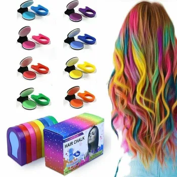 8colors/להגדיר צבע שיער אבקת נייד זמני לצבוע את השיער פסטל היופי רכים בצבעי פסטל סלון לעיצוב שיער צבע אבקת גיר