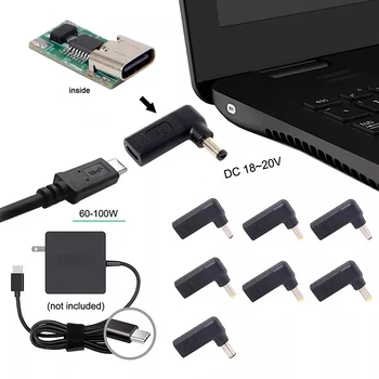 USB Type C Dc ג ' ק מחבר USB C אוניברסלי למחשב נייד כוח מתאם תקע ממיר עבור Asus Dell Lenovo המחברת