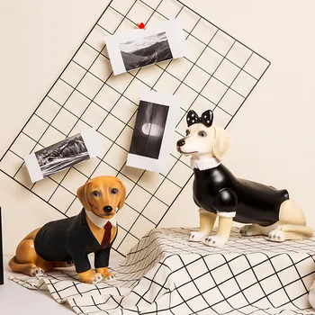 מלאכה הכלב אביזרים דגם PVC בובת כלב הביתה דקורטיביים חנות חלון תצוגה & לחבר מתנה