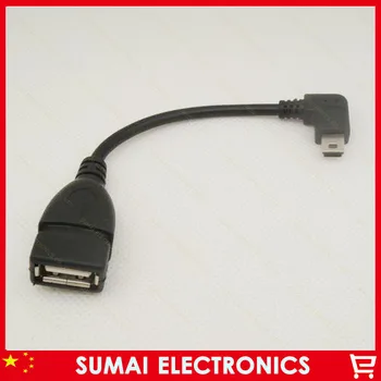 30pcs T יציאת כבל OTG 90 מעלות מרפק OTG כבל מיני USB ל-USB נמל נשי משלוח חינם