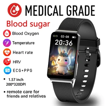 2023 החדש בריאות נשים שעון חכם הגלוקוז בדם, מדידת לחץ דם מד א שעוני אופנה עמיד למים Smartwatch