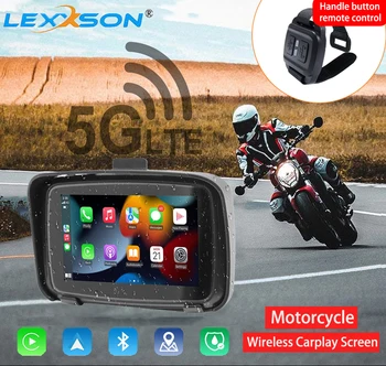 5 אינץ מסך מגע אופנוע מיוחד נווט GPS IPX7 עמיד למים נייד תמיכה חוטית אלחוטית CarPlay Ai Box Android Auto
