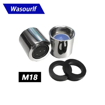 Wasourlf M18 נקבה חוט Aerator ברז הקש על פיה מים בועה פליז חומר אביזרי אמבטיה מטבח חלק אביזרי