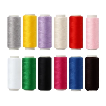 12 צבעים חוט צבעוני חוט DIY הביתה מחטים ואביזרים