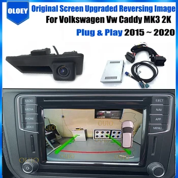Plug Play מסך מקורי קלט מצלמה אחורית עבור פולקסווגן פולקסווגן הקדילאק MK3 2K 2015 ~ 2020 חנייה הפוך גיבוי מצלמה