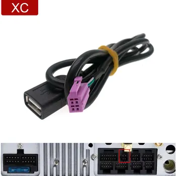 4-Pin USB לרכב סטריאו CD רדיו רתמה מתאם מחבר כבל עבור פולקסווגן אאודי B8 סקודה מעולה אנדרואיד מולטימדיה ניווט