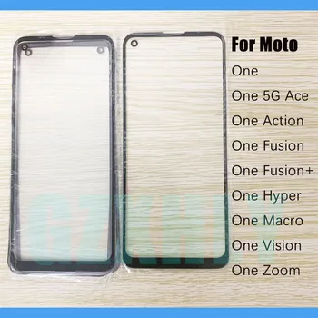 10Pcs/הרבה חזית זכוכית עבור Motorola Moto פעולה אחת 5G אייס חזון פיוז ' ן בתוספת היפר מאקרו זום מסך מגע LCD חיצוני עדשה לוח