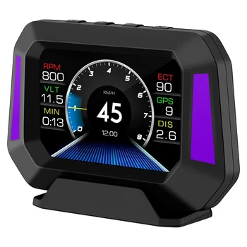 המכונית האד תצוגה עילית דיגיטלית מד OBD מערכת GPS Gradiometer מהירות הרכב אוטומטי כלי אבחון הרכב