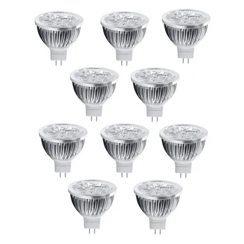 10pcs/הרבה 12V MR16 הזרקורים הנורה 3/4/5W חם/לבן קר Downlight Lampada מנורת LED