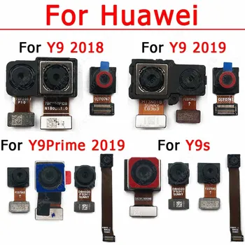 מקורי האחורית מצלמה קדמית עבור Huawei Y9 ראש 2019 2018 Y9s הקדמית האחורי Selfie מול מצלמה אחורית מודול להגמיש חלקי חילוף