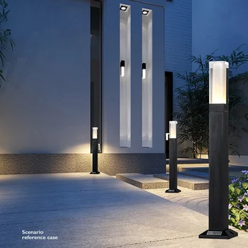 גן הדשא מנורה חיצונית IP65 5W LED נוף מנורה פשוטה בסגנון מודרני אלומיניום עמוד הגן נתיב כיכר הדשא אורות