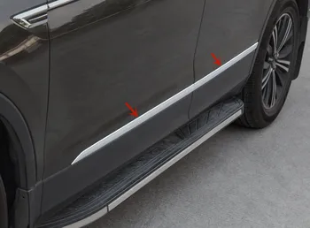 עבור פולקסווגן Tiguan L 2017-2021 נירוסטה גוף לקצץ הדלת לקצץ רצועה anti-scratch הגנה אביזרי רכב