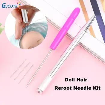 1 סט שיער בובה Reroot מחט ערכת לצבוע התינוק הראש מחדש שיער השתרשות כלים פאה מכינה ציוד אביזרים ערכת DIY בובה כלים