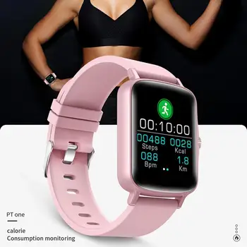 PTone שעון חכם ב-Bluetooth 4.0 תואם מדידת קצב הלב 1.4 אינץ מסך לישון אזעקה צמיד ספורט עבור אנדרואיד 5.0