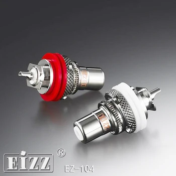 2PCS EIZZ EZ-104 RCA אות שקע אות ג ' ק שקע מגבר ה-AV צינור השמע מסוף Amp טלור נחושת הלא-מגנטית.