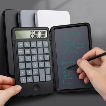 LCD מחשבון LCD כותב לוח נטענת נייד לוח שרטוט המשרד כתב היד מחברת עט חרט על הספר עובד