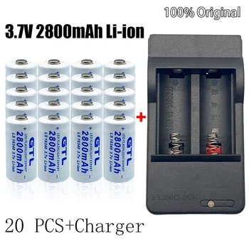 2-20 Stücke CR123A RCR123 ICR16340 Batterie 2800mAh 3,7 V Li-Ion Akku Für Sicherheit מצלמה L70 + Ladegerät