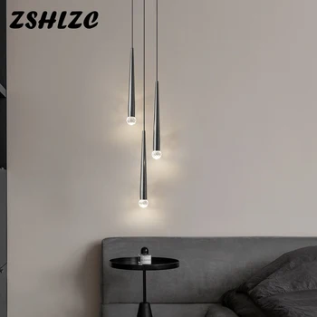 מינימליסטי אמנות LED קטן נברשת כל נחושת השינה מנורת הסלון מלונות בר קפה דקו תאורה קריסטל ליד המיטה אורות