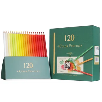 מאסטר 120 צבע מקצועי שמן עיפרון צבעוני קופסא מתנה תלמיד מצוירים ביד אמן מתחיל עיפרון סטודנט ציוד לבית הספר