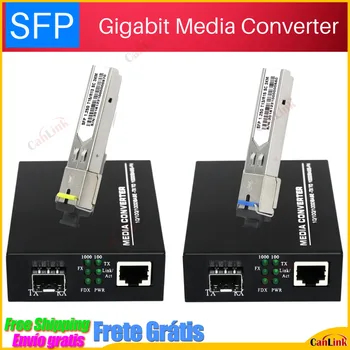 1pair Gigabit Media Converter SFP מודול משדר 20 ק 