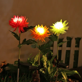 השמש הוביל פרחים מלאכותיים הדשא מנורה חיצונית עמיד למים פרח גן הובילו אור דקורטיבי נוף המנורה על חצר פטיו נתיב