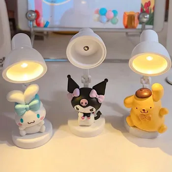 Sanrio Kuromi Cinnamoroll Pochacco Purin הכלב Kawaii קריקטורה בובה של לילה אורות עיצוב מהדק שולחן חמוד נייד ליד המיטה קישוט