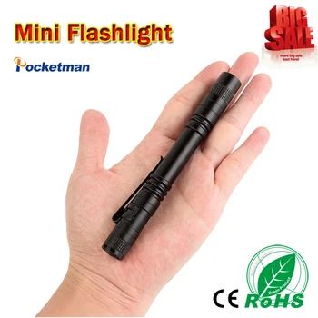 POCKETMAN Ultra Slim פנס נייד XPE מיני פנס LED פנס תפס חגורה עט אור טקטי לפיד(9 ס 
