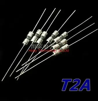 200PCS/lot T2A 250V 2A 3x10 צירית חוט נתיך זכוכית