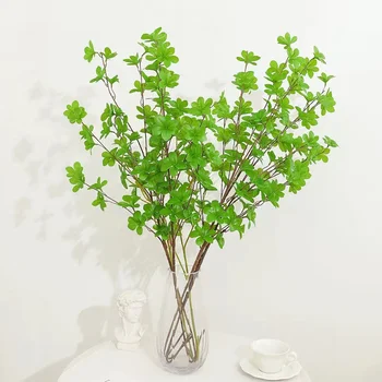 ירוק משי, צמחים מלאכותיים זר זול מזויף צמחים בבית מקורה עיצוב חדר השינה גן חתונה קישוט אגרטלים ואביזרים