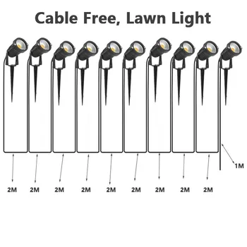 Led גינת אור כבל חינם הדשא אור עמיד למים קישוט הגן 220V110V12V 5W נוף שיא הנורה Ip65 נתיב אור הזרקורים